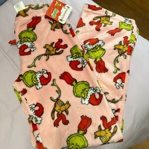The Grinch and Max Christmas Pink Soft Pajama Pants Size SMALL NWT